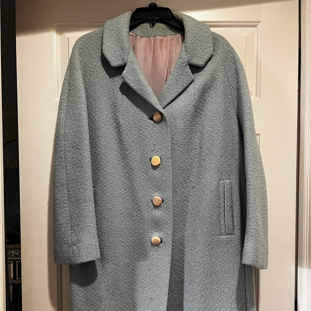 Chic Women's Tiffany Blue Pea Coat